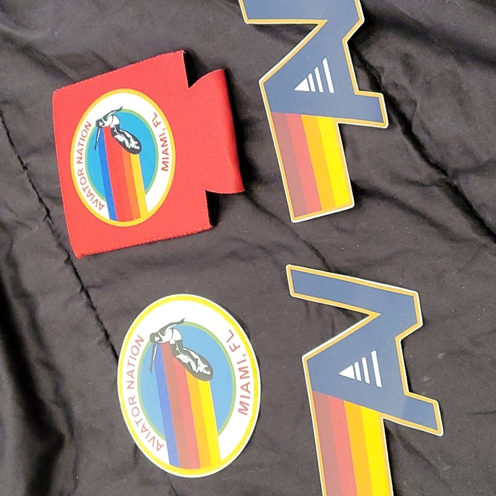 3 stickers and drink holder